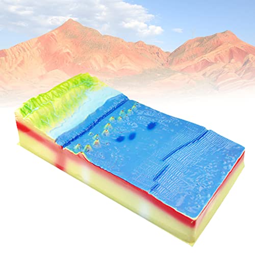 Placa 3D Modelo Geotectónico Estructura de Placa y Modelo de Morfología de Superficie Kit de Visualización Equipo de Enseñanza de Geología Escolar Portátil Inmutable Equipo de Enseñanza en