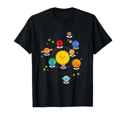 Planetas Del Sistema Solar Para Niños Astronautas Jóvenes Camiseta