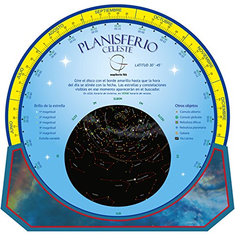Planisferio celeste. Dos caras. Reversible. Castellano. Editorial Mapiberia & Global Mapping.
