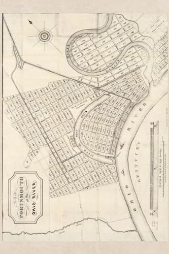 Portsmouth Map Journal: Vintage 1836 Map of Portsmouth, Ohio Notebook