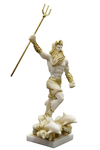 Poseidon - Figura decorativa de estatua de neptuno (6,7 - 17 cm), diseño de Dios del Mar