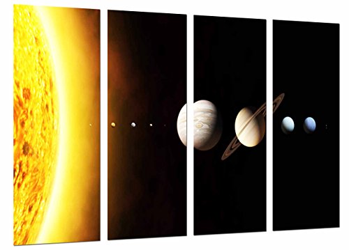 Poster Fotográfico Sistema Solar, Planetas en el Espacio Tamaño total: 131 x 62 cm XXL
