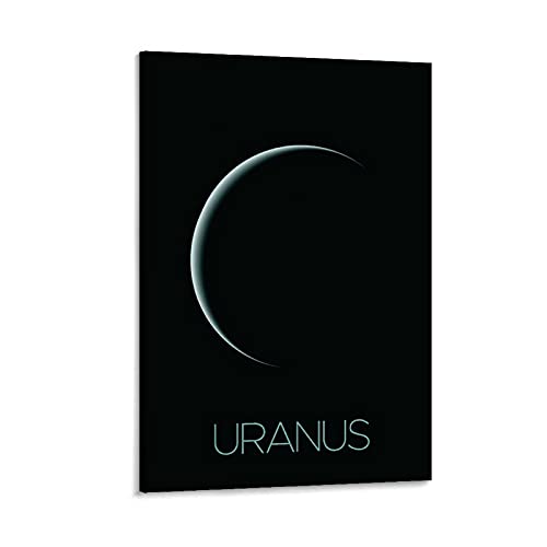 Posters educativos sobre lienzo con sistema solar planeta urano y arte de pared, impresión moderna de 40 x 60 cm