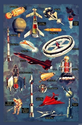 POSTERS naves espaciales de la vendimia mini cartel 28 cm x43cm 11inx17in