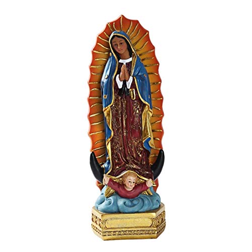 Povanjer Nuestra Guadalupe, Estatua la Virgen María, Estatua Resina la Virgen Guadalupe, decoración Religiosa católica para el hogar, Regalo decoración naviña para la Iglesia