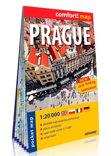 Praga 1:20.000 bolsillo plastificado (Carte Poche laminée Comfort! M)