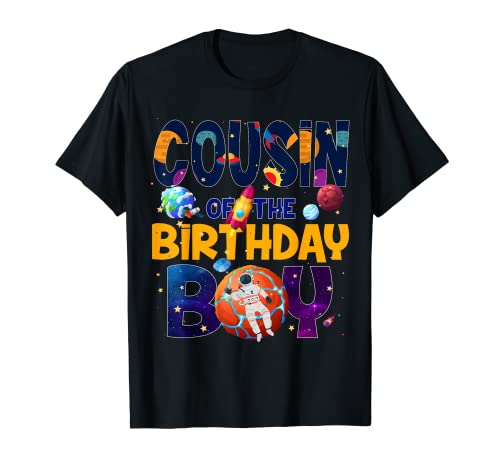 Primo del cumpleaños tripulación espacial exterior traje cumpleaños familia Camiseta