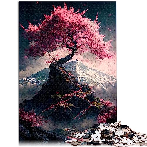 Puzzle japonés de flores de cerezo | Puzzle de 1000 piezas para adultos rompecabezas de madera juguete desafiante 14.96 x 20.47 pulgadas