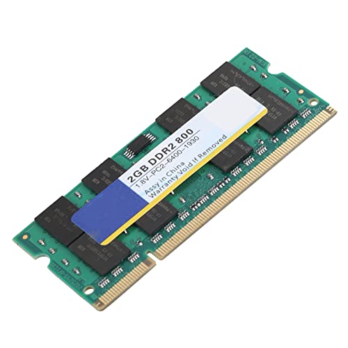 Qiilu Laptop DDR2 DDR2 800Mhz 2G 200Pin para Computadora Portátil Memoria de Alta Velocidad C Atible para Placa Base/Totalmente Aplicable a DDR2 PC2-6400 Laptop 2G para Computadora
