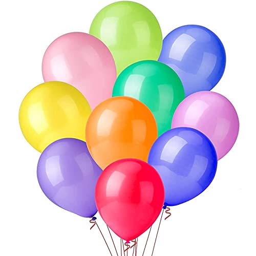 100 globos de calidad superior, colores surtidos, para helio y aire, de 12  pulgadas, para cumpleaños y eventos