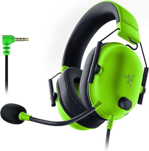 Razer BlackShark V2 X - Auriculares Gaming (altavoces de titanio de 50 mm, micrófono cardioide, cancelación de ruido pasiva avanzada para PC, Mac, PS4, Xbox One y Switch) Verde
