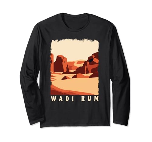 Recuerdo de vacaciones de viaje Wadi Rum Jordan Manga Larga