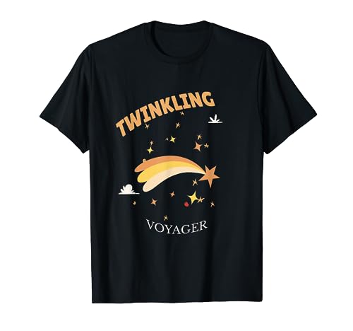 Regalo con diseños retro de estrellas fugaces de la Twinkling Voyager Camiseta