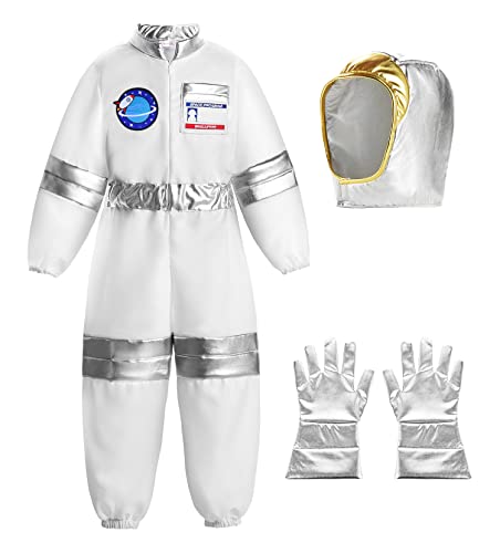 ReliBeauty Disfraz de Astronauta para niños y niñas, 110