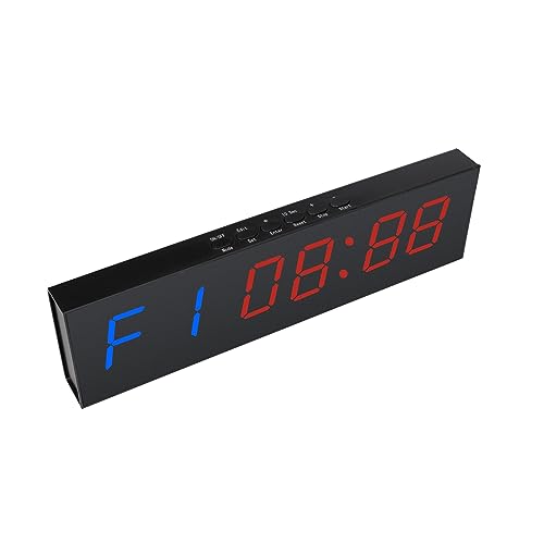 Reloj digital con múltiples zonas horarias Temporizador de cuenta regresiva portátil de intervalo multifunción, cronómetro LED de escritorio de 1,8 pulgadas, reloj de visualización de números digitale