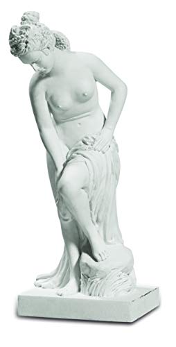 Reproduction - Estatua de la bañadora por Christophe Gabriel Allegrain (14,5,5/4,3 cm), color blanco