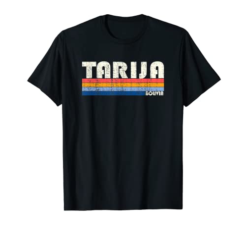 Retro Vintage 70s 80s Estilo Tarija, Bolivia Camiseta