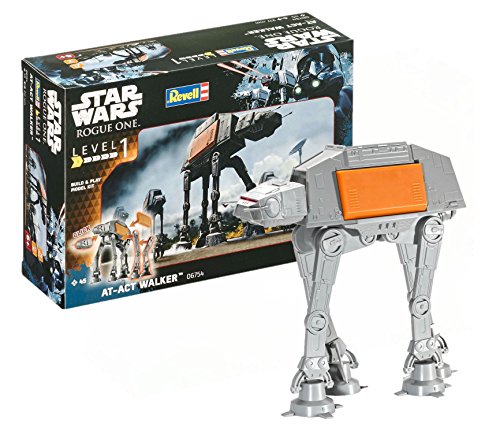 Revell Star Wars AT-Act Walker, Kit de Plug-in Simple con luz y Sonido. armar y Jugar (6754)(06754), 21,7 cm de Largo