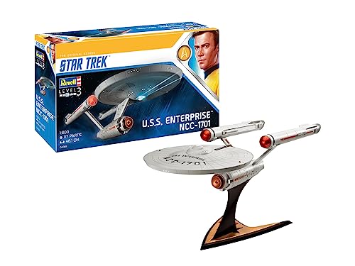 Revell-U.S.S. Enterprise NCC-1701 (Tos), Escala 1:600 Star Trek James T. Kirk Kit de Modelos de plástico, Individual, Multicolor, 1/600 04991/4991