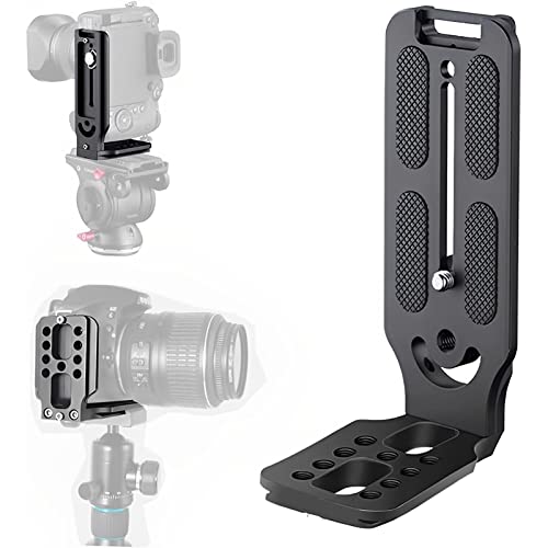 REYGEAK Trípode de conmutación horizontal vertical para cámara DSLR con llave de tornillos compatible con Canon Nikon Sony DJI Osmo Ronin Zhiyun estabilizador trípode monopié (negro)