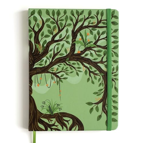 Rileys & Co Cuaderno de Notas Árbol de la Vida 20 x 15 cm Tamaño A5, Diario Personal 240 Páginas, Libreta Hojas Blancas Papel Marfil ideal como Bloc de Dibujo, Agenda, Sketchbook o Cuaderno de Viaje