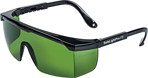SafeLightPro F2 - Gafas de protección para depilación HPL/IPL, Protección UV, unisex, Negro