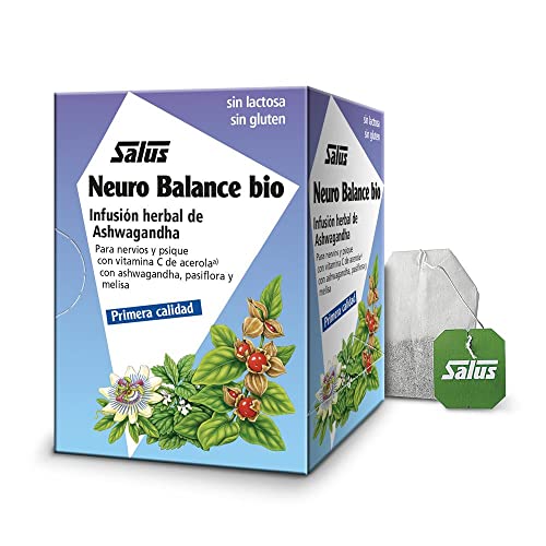 Salus - Neuro Balance Infusión Herbal - 15 Sobres - Contribuye al Buen Funcionamiento del Sistema Nervioso - Elaborado a Base de Ashwagandha, Pasiflora y Melisa - Contiene Vitamina C