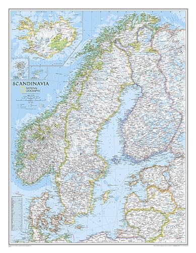 Scandinavia Classic, Tubed: Wall Maps Countries & Regions (National Geographic Reference Map)