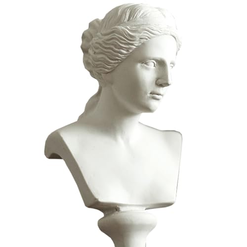 SDBRKYH Mini Busto de Venus, decoración de artesanías de Resina, réplica de la Estatua de la Diosa Griega, Adornos de Obras de Arte de decoración del hogar, Accesorios de boceto H15CM