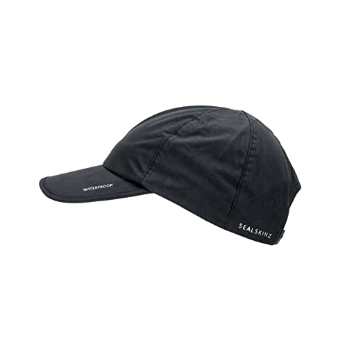 SEALSKINZ gorra de béisbol unisex e impermeable para toda temporada – talle único, negro