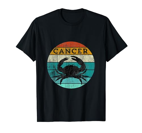 Señal de regalo retro con diseño de horóscopo de cangrejo con cáncer Camiseta