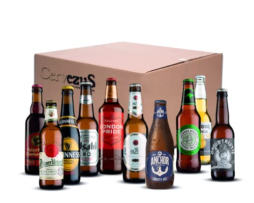 Set de Cervezas del Mundo (10 variedades) - Pack de Regalo de Cervezas Internacionales Degustación