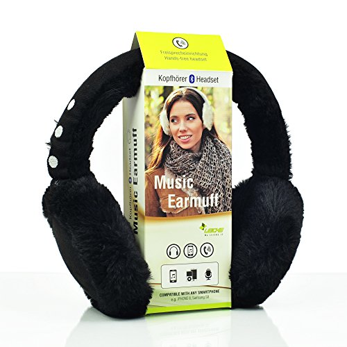 Sharon Music Earmuffs Orejeras | Audífonos Bluetooth Manos Libres Inalámbrico | Orejeras Invierno con Auriculares Estéreo y Micrófono Incorporado | Escuche Música, Responda Llamadas | Negro