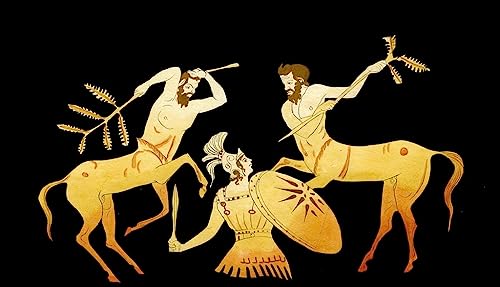 SibeG Lienzo Carteles Arte Impresiones En Lienzo Famoso Teseo luchando contra los centauros en la boda de Pirithous con Hippodamia por Johann Heinrich Wilhelm Tischbein 60x90cm