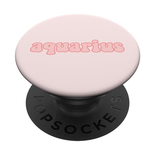 Signo astrológico del zodiaco de acuario femenino rosa de moda PopSockets PopGrip Intercambiable