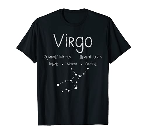 Signo del zodiaco con símbolo de virgo envejecido, regalo de cumpleaños Camiseta