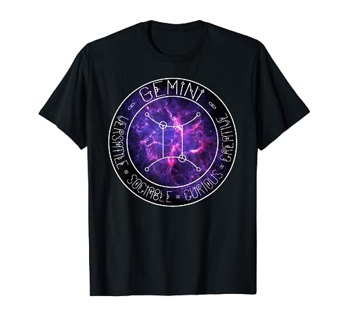 Símbolo y cualidades de la astrología del zodiaco Géminis Camiseta