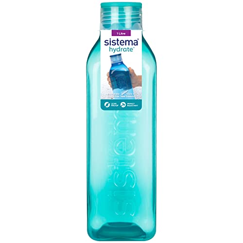 Sistema – Botella cuadrada retro, plástico, 1 litro