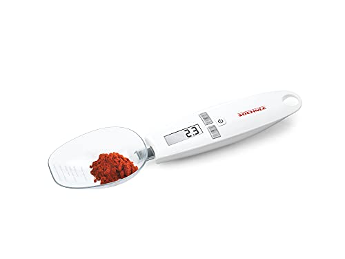 Soehnle Cuchara medidora digital Cooking Star con graduación de 0.1 g hasta 500 g, báscula de mano con cuchara, báscula de precisión para especias