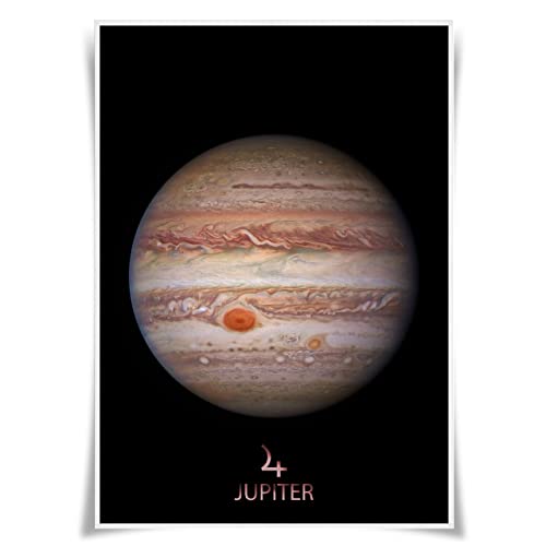 Solar System Planets A3 Poster Mars Jupiter HD Prints Universo Espacio Decoración del hogar (Júpiter)