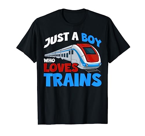 Solo un chico que ama los trenes a los amantes del tren modelo Camiseta