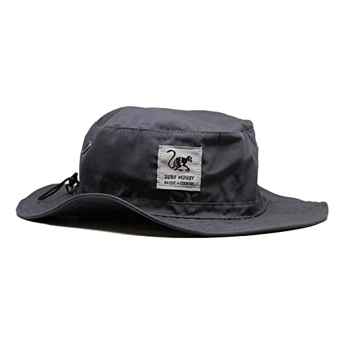 Sombrero de Protección Solar con Visera Flexible Gorra para Hombre/Mujer (Gris) - (UPF 50+) - Boonie Hat - Surf Monkey®