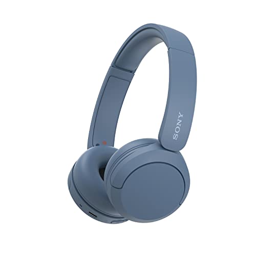 Sony WH-CH520 Auriculares Inalámbricos Bluetooth, hasta 50 Horas de Autonomía con Carga Rápida y Estilo Diadema, Azul