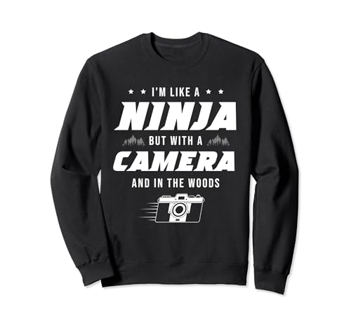 Soy como un ninja, pero con una cámara y una cámara en el Sudadera