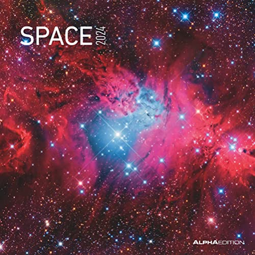 Space 2024 - Broschürenkalender 30x30 cm (30x60 geöffnet) - Kalender mit Platz für Notizen - Weltraum - Bildkalender - Wandplaner - Wandkalender