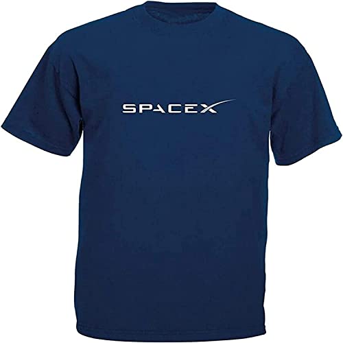 SpaceX - Camiseta de manga corta para hombre, unisex, color negro, azul marino, XXXL