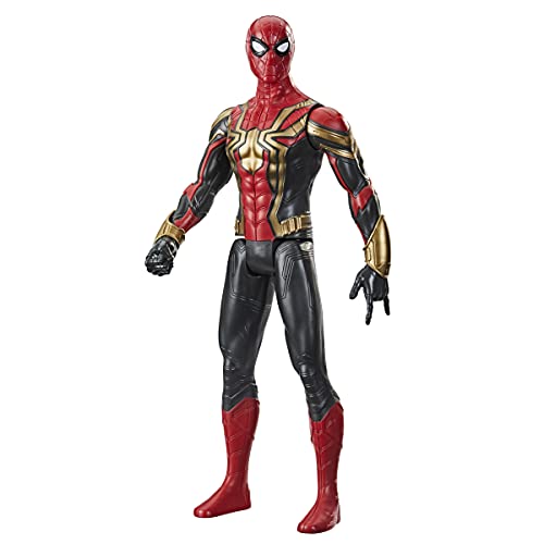 Spider-Man Figura de acción Traje de integración de Iron Spider de 30 cm de Marvel Titan Hero Series, Inspirado en la película, niños a Partir de 4 años