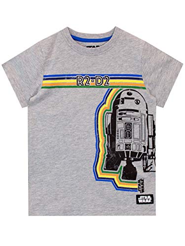 Star Wars Camiseta para niños Guerra de Las Galaxias R2-D2 Gris 11-12 Años