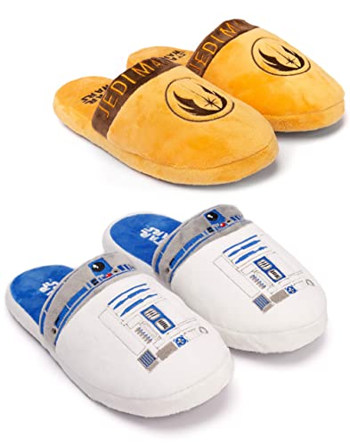 Star Wars Slippers Mens Yoda Jedi o R2D2 Slip on House Shoes Mocasines 41-42 EU