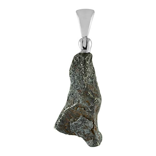 Starborn Auténtico colgante de meteorito Agoudal Nugget con plata de ley,
